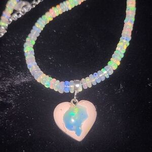 ***SOLD***Natural Ethiopian Opal and Mexican Cantera Opal Necklace